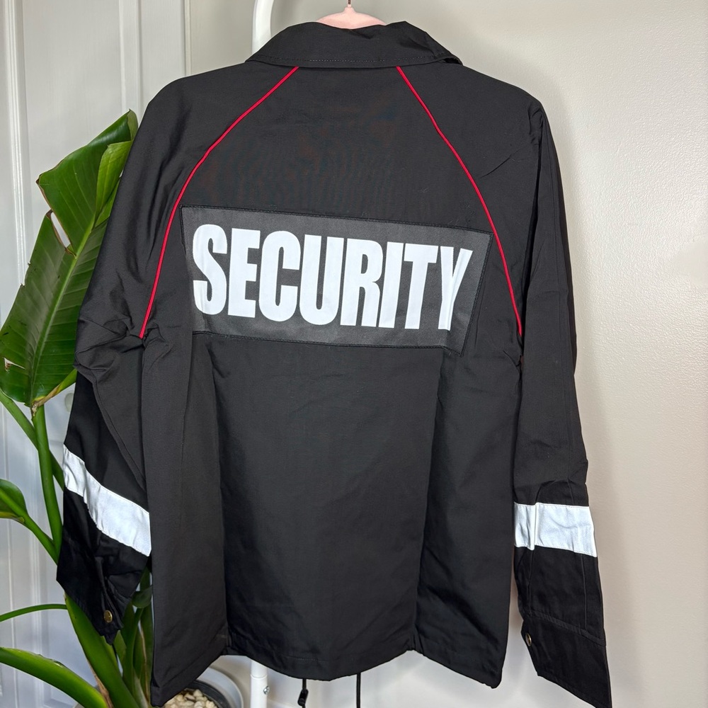 3/10$ 🌷 NWT Men’s Black Security Jacket Reflective Sleeve Securitas